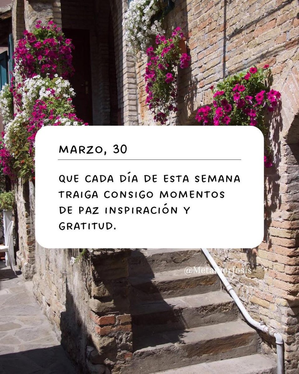 Que sea una semana llena de éxitos, bendiciones y cosas con momentos bonitos, que todo lo que hagas amor, regrese a tu vida multiplicado. Solo recuerda y reflexiona está semana antes de hacer algo, que nada es tan tuyo, cómo las consecuencias de tus acciones..
#VivirParaVolar