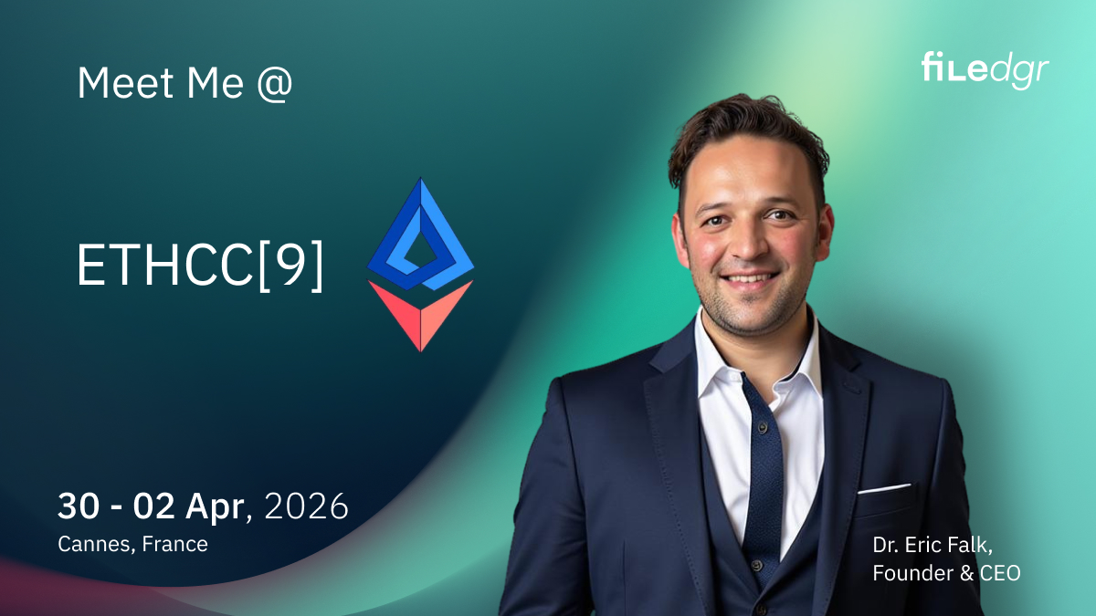 filedgr's tweet photo. Tokenization is scaling.
But most assets still can’t prove their data.
We’re bringing Filedgr to @EthCC Cannes 🇫🇷

Founder &amp; CEO Dr. Eric Falk on-site.
Talking audit-ready data, verified pricing, and real infrastructure for #RWA.

If you’re building in tokenization let’s connect. https://t.co/o6ry6GQsaO