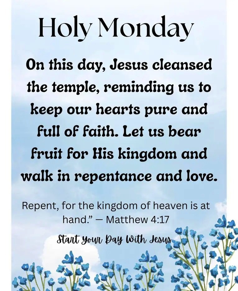 Holy Monday - Keep Our Hearts Full Of Faith  #HolyWeek #Easter #Resurrection #Faith