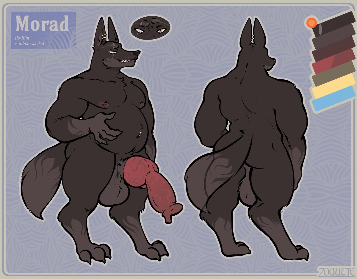 Character design commission of an egotistical jackal!