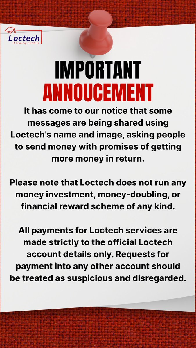 Loctech IT Training Institute tweet media