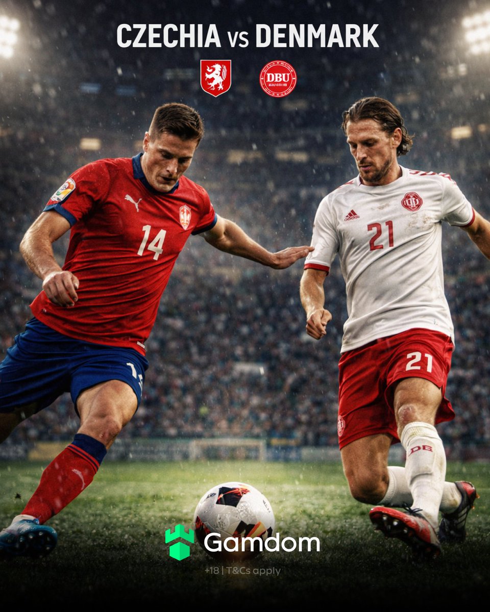 gamdomsport's tweet image. Two nations, with one massive qualifying test. 🧠

#Czechia and #Denmark meet again, with Denmark taking the last meeting with ease.

A matchup where the trends pull you one way, but the form pulls you another. 👀
