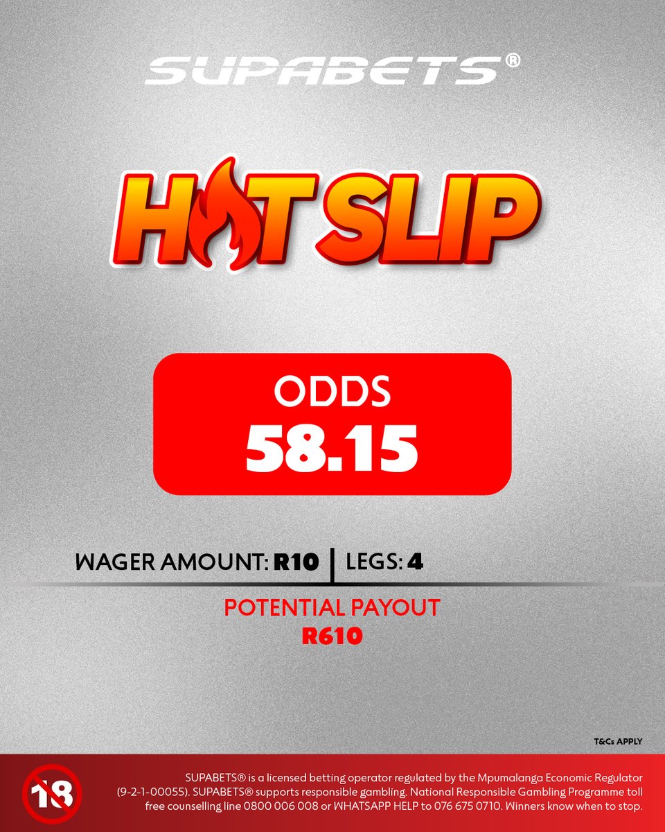 Supabets_mzansi's tweet photo. ⚽️INTERNATIONAL FRIENDLIES 😇
4️⃣GAMES
1️⃣ SLIP
👉 1️⃣0️⃣3️⃣9️⃣2️⃣3️⃣9️⃣✅
👉 https://t.co/vvT1WYMAqI ✅
#FIFAFriendlies #hotslip #Supabets
18+ | Bet Responsibly https://t.co/28BCrQ3M6D