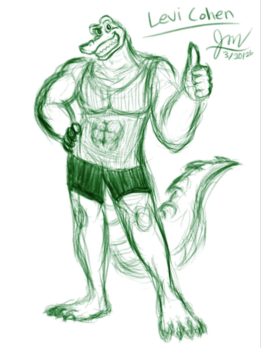 Typical4rtist's tweet photo. I had an urge to draw this croc last midnight!
He’s originally created by “pandarodagreat”.
https://t.co/GqFnfLGlTC
#elasticroc #levicohen #crocodile #stretchysuperpower #stretchyartday #malleable #elasticman #elasticfur #furryart #stretchy #superhero #squishy #compression https://t.co/Lsnix7HHpf