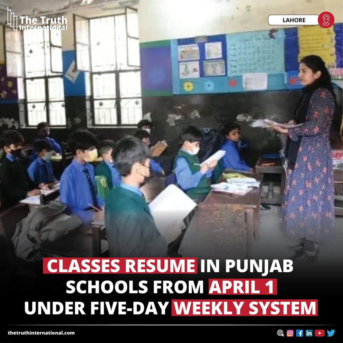 ttimagazine's tweet image. Classes resume in Punjab schools from April 1 under five-day weekly system

CLICK HERE: thetruthinternational.com/classes-resume…

#Classes #Resume #Punjab #Schools #April1 #FiveDay #Weekly #System #Lahore #TTI