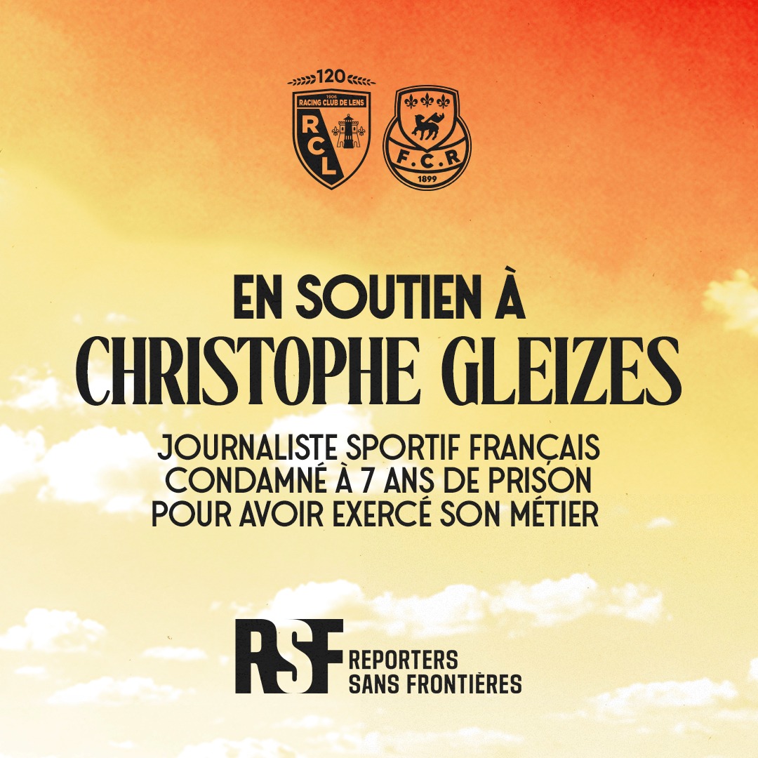 RCLens's tweet photo. Match reporté, ferveur inchangée ❤️💛

⚽️ Samedi 11 avril à Bollaert-Delelis (14h)
🎟️ Tout le stade à 10€
🤝 En soutien à Christophe Gleizes, une partie des bénéfices reversée à @RSF_fr
ℹ️ https://t.co/yyyH3vqaVb

#RCLFCR