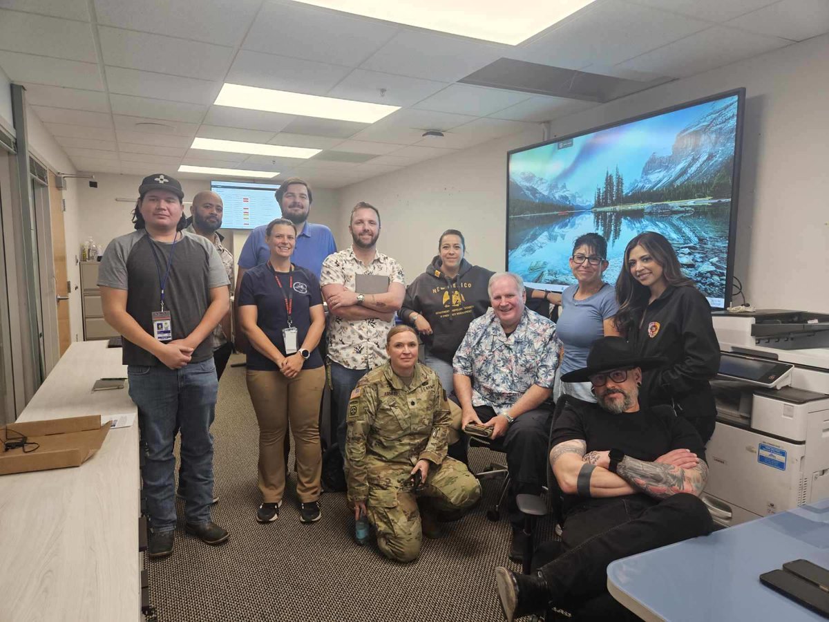 NMDHSEM's tweet photo. DHSEM is hosting weekly exercises in the State Emergency Operations Center to practice activation roles.  These exercises help teams better coordinate information and direct resources when communities are responding to disasters. https://t.co/85qmWCUwax