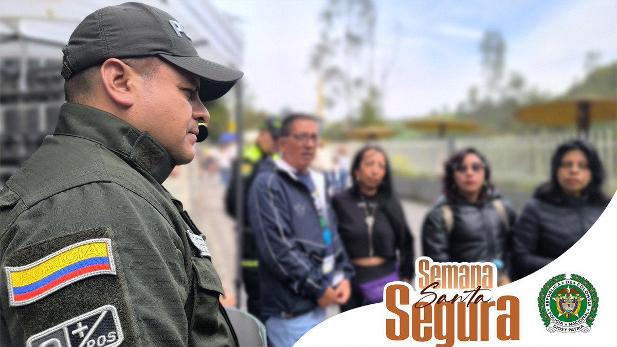 PoliciaNarino's tweet photo. 🚔👮‍♂️ #SemanaSantaSegura | La Policía Nacional de los Colombianos hace presencia en cada rincón del departamento de #Nariño, garantizando la seguridad, la convivencia y la tranquilidad de propios y visitantes.

¡Estamos contigo para que vivas una Semana Santa en paz! 💙🙏 https://t.co/XTLMh2Z0A0