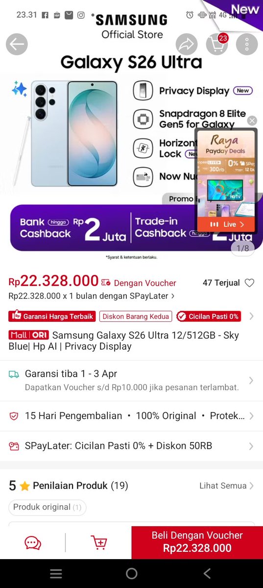 Adrianmhd84's tweet photo. @ShopeeID Suka banget sama fitur Horizontal Lock di #GalaxyS26 Series, bikin video aku tetap stabil meskipun banyak gerak #GalaxyS26xShopee
@ShopeeID
Bismillah semoga rezeki 🤲🥰 https://t.co/5Yj2dt928W