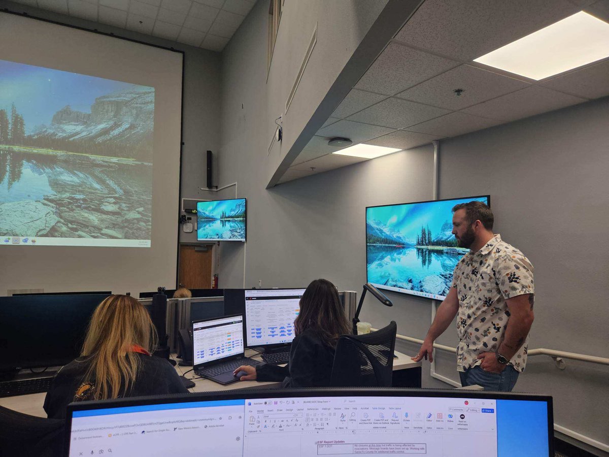 NMDHSEM's tweet photo. DHSEM is hosting weekly exercises in the State Emergency Operations Center to practice activation roles.  These exercises help teams better coordinate information and direct resources when communities are responding to disasters. https://t.co/85qmWCUwax