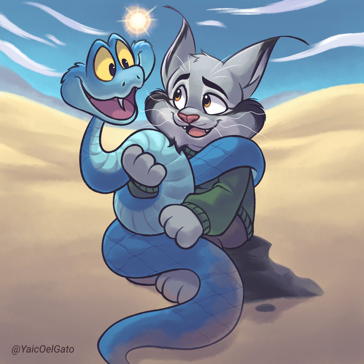 YaicOelGato's tweet photo. Gary and Pawbert 💙💚
#Zootopia2 #Fanart https://t.co/qzjJqtxk4y