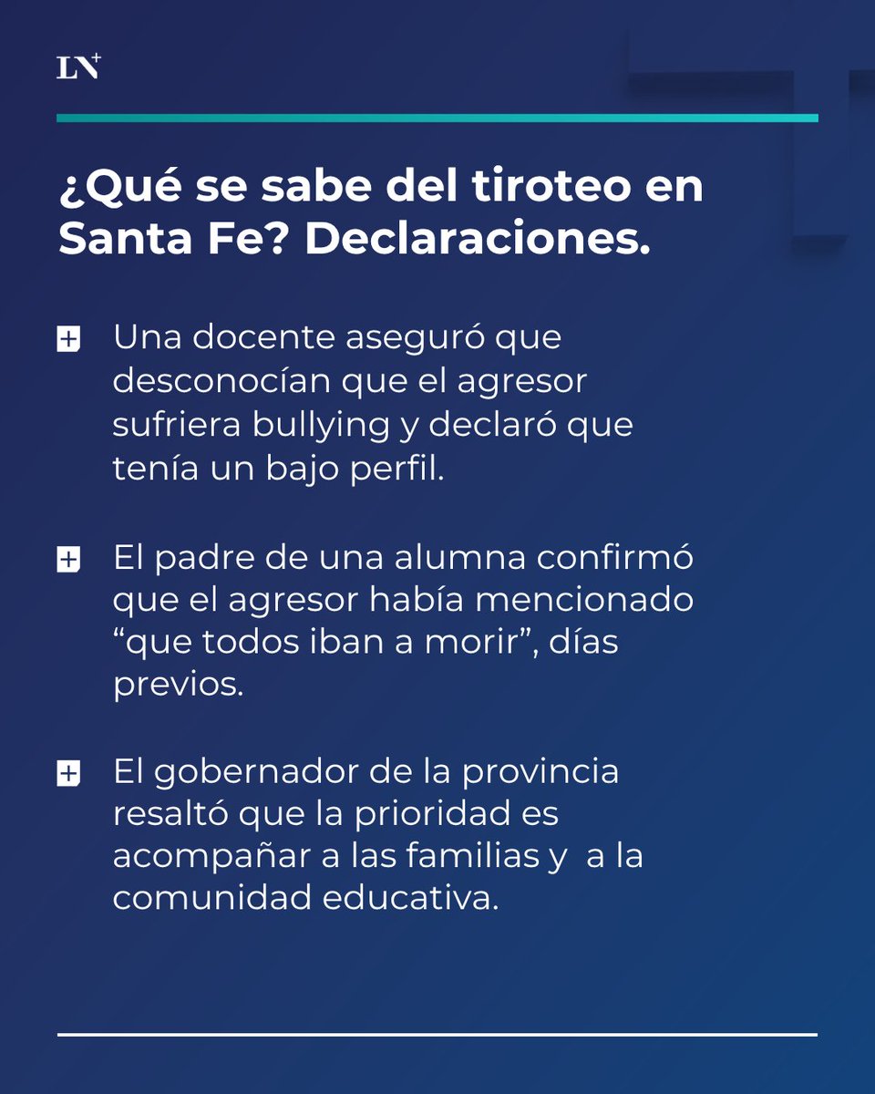 andytasosa's tweet photo. Primeras declaraciones tras el tiroteo en una escuela de Santa Fe. https://t.co/cU29hQVRIx