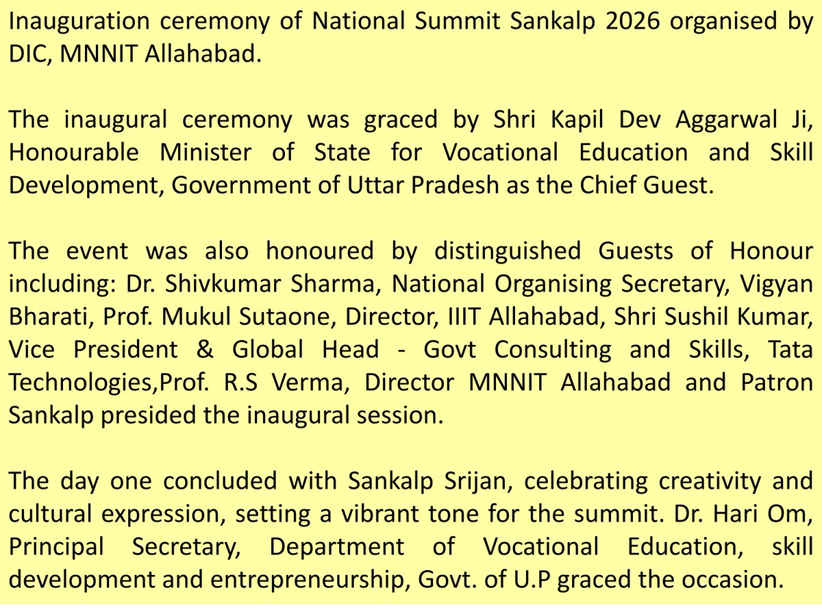 MNNIT ALLAHABAD tweet media