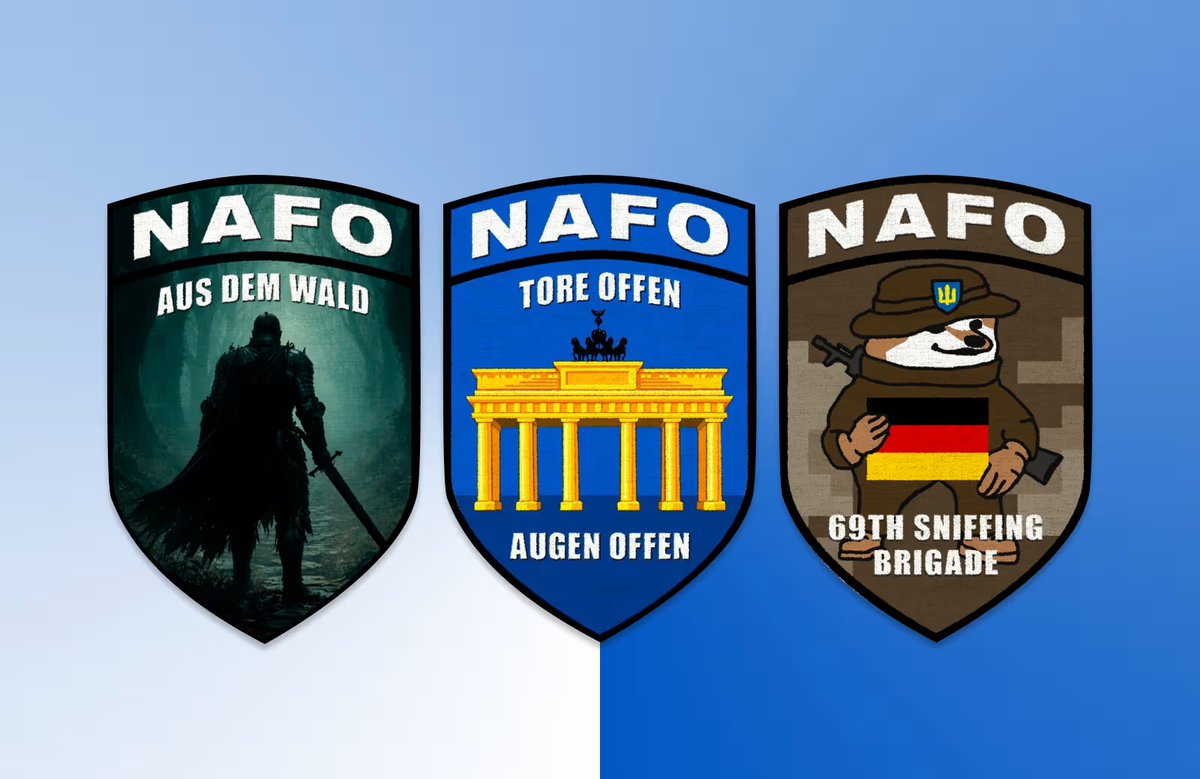 69thSB's tweet photo. (1/3) 🇩🇪 The German Battalion launches a campaign to fund a NAFO Truck 3.0 🛻 for the 210th Separate Assault Regiment 🇺🇦

🔗 Join this campaign: https://t.co/mQqJo0Bixo

Three patches, one purpose!
Every contribution helps put another vehicle into service!

A truck that will carry equipment, evacuate the wounded, and bring soldiers back alive 🙏

🔁 Share this campaign
❤️ Every action supports Ukrainian defenders!

Forwards to Victory! 🫡