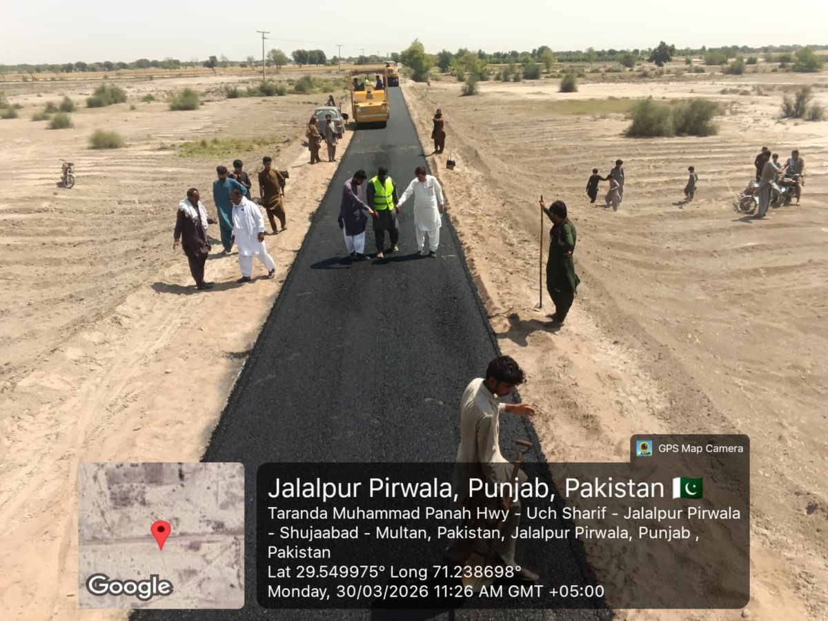 cwdpunjab's tweet image. #سوہنے_پنڈ_سوہنیاں_راہنواں
 #سڑکیں_بحال_پنجاب_خوشحال
Under Chief Minister @MaryamNSharif Local Roads Program, Restoration of road from 𝐒𝐡𝐮𝐣𝐚𝐛𝐚𝐝 𝐉𝐚𝐥𝐚𝐥𝐩𝐮𝐫 𝐑𝐨𝐚𝐝 𝐭𝐨 𝐁𝐚𝐬𝐭𝐢 𝐤𝐡𝐮𝐝𝐚 𝐁𝐮𝐤𝐬𝐡 𝐊𝐡𝐚𝐧 𝐖𝐚𝐥𝐚, District #Multan 
#roadrestorationprogram