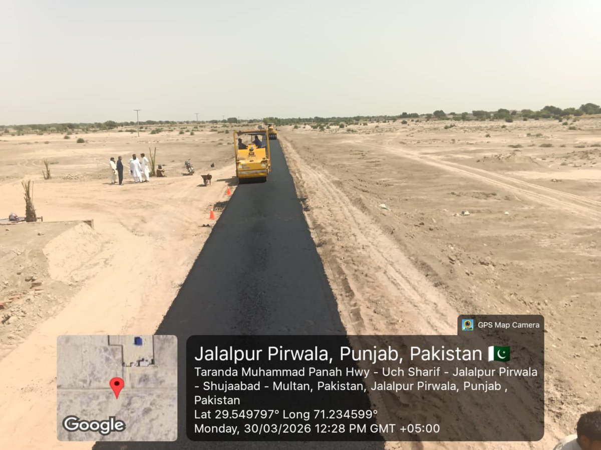 cwdpunjab's tweet image. #سوہنے_پنڈ_سوہنیاں_راہنواں
 #سڑکیں_بحال_پنجاب_خوشحال
Under Chief Minister @MaryamNSharif Local Roads Program, Restoration of road from 𝐒𝐡𝐮𝐣𝐚𝐛𝐚𝐝 𝐉𝐚𝐥𝐚𝐥𝐩𝐮𝐫 𝐑𝐨𝐚𝐝 𝐭𝐨 𝐁𝐚𝐬𝐭𝐢 𝐤𝐡𝐮𝐝𝐚 𝐁𝐮𝐤𝐬𝐡 𝐊𝐡𝐚𝐧 𝐖𝐚𝐥𝐚, District #Multan 
#roadrestorationprogram