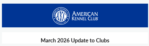 CLUBSAKC's tweet photo. Necessary Changes to Approved Events
Clubs that need to make changes to events that have         previously been approved by the American Kennel Club should submit         those changes via email to the applicable department.  If any         individual other than an AKC employee enters the club section of the         event, the event will be pushed back into a pend status until AKC         reviews and approves the event changes.  For events that do not         have a premium list published or are not planning to immediately         publish due to event date, entering would not be an issue.          Entering or altering the judging panel will not change the status of         the event. If the judge panel submissions are not approved or require         AKC assistance, the judging panel status only will display a pending         status.  However, any judge changes after the posting of the         premium list should be submitted to the applicable department for         processing or through the superintendent for conformation events.

Online Event Management – Package Shows (Shows with a         Secretary and Superintendent)

In November 2024, as part of AKC’s ongoing          commitment to advance and modernize the Competition Management System         (CMS) and invest in the future of AKC, we shared with the fancy an         improvement that aids in the management of events for clubs that have         engaged in an onsite show secretary while using a superintendent to         complete the preshow requirements, commonly referred to as a Package         Show (or Show in a Box).   This enhancement allows for more         transparency, as the Event Secretary and Superintendent for package         shows will both be displayed to the fancy throughout the AKC website.
This enhancement enables both the club and the assigned         Superintendent to service the event, allowing clubs to work in concert         with the superintendent. This enhancement enables event information to         be efficiently updated and communicated, ensuring accurate and current         event information is available to our constituents.
It is essential  for a club completing the         application process using Online Event Management (OEM) to          set the event up as a package show in our system for the process         to be effective. This can be accomplished by following the steps below.
Step 1: After logging into Online Event Management, select Manage         in Event Management.
📷

Step 2: Select the event you would like to modify.

📷
Step 3: Select the Secretary or Event Superintendent        link to enter the relevant information.

📷
Step 4: After answering yes to the Event Package Show question,         select the appropriate Superintendent from the dropdown menu. Then         enter the complete information for the Event Secretary.        Please be sure to save the information prior to exiting.

📷
The data you entered will be retained provided you         select save and continue, should you exit and return. However, no         changes will be visible, or notices produced until you process the         event.

Should you need assistance, please contact EventPlans@akc.org.
If submitting a paper application please be sure to         provide the proper information on application.
2026 Conformation Point Schedule

The 2026 Conformation Point Schedule was         published to the AKC website on Monday, March 16, 2026, and can be         found here.

AKC Event Operations Blog
The AKC Event Operations team maintains a blog that         contains these, as well as other, updates to clubs. The blog is a         useful resource of information and can be found here.

Please contact the Event Operations department at eventnews@akc.org        with any questions.