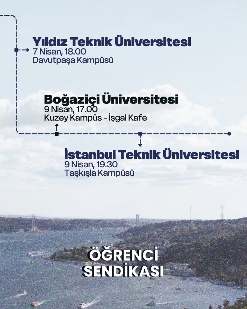 Hazırlıklar tamam, kurucu buluşmaları İstanbul'da başlıyor!

Sen de Öğrenci Sendikası kurucu buluşmalarına katılmak istiyorsan profildeki linkten sendikaya üye olabilir ya da DM üzerinden bilgi alabilirsin.