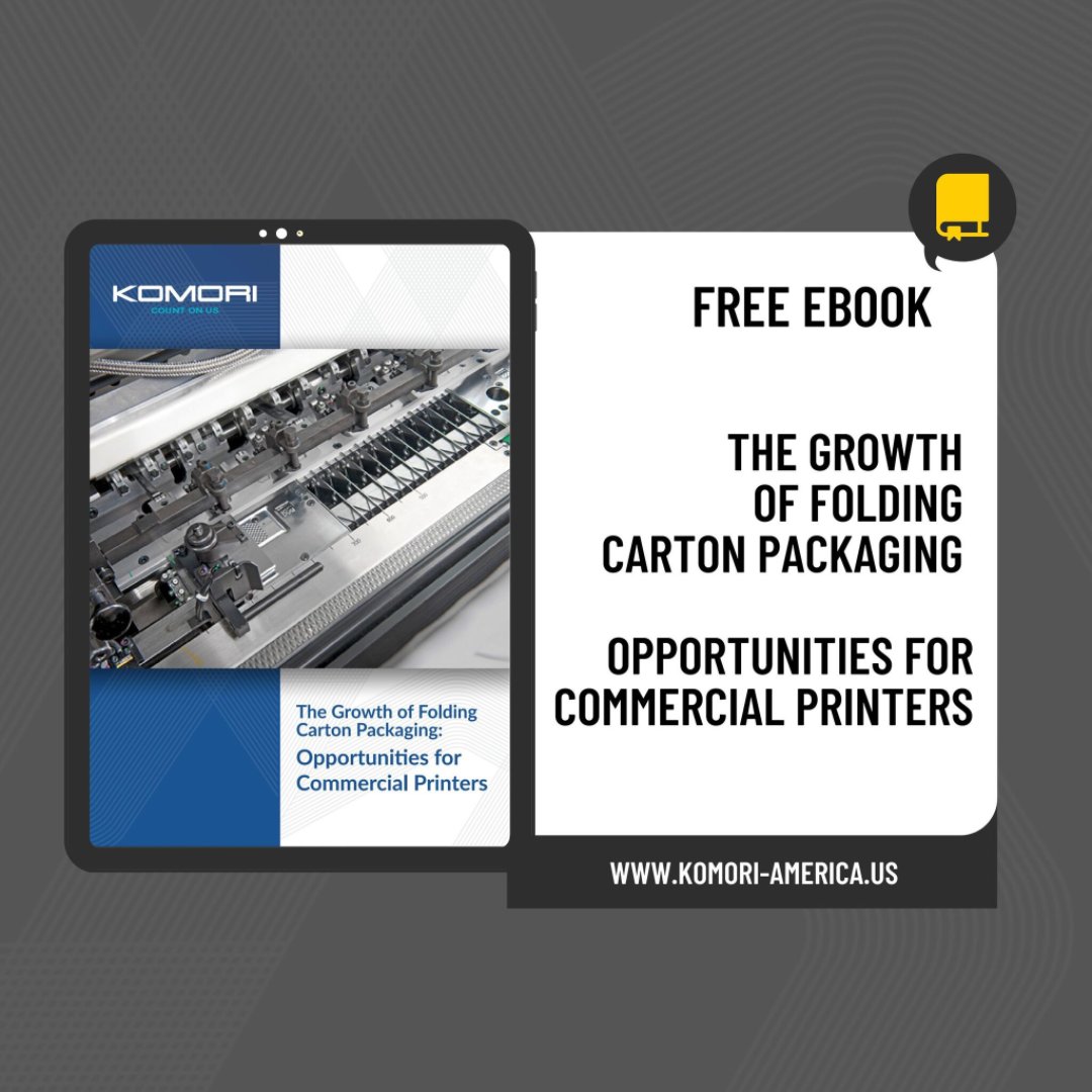 KomoriAmerica's tweet image. Thinking Beyond Commercial Print? 📦 Explore how innovative printers are breaking into folding carton packaging — and building stronger, more diverse businesses.  📥 Download now: www2.komori-america.us/packaging-whit… #Komori #FoldingCarton #PackagingPrint #CommercialPrinting #PrintBusiness