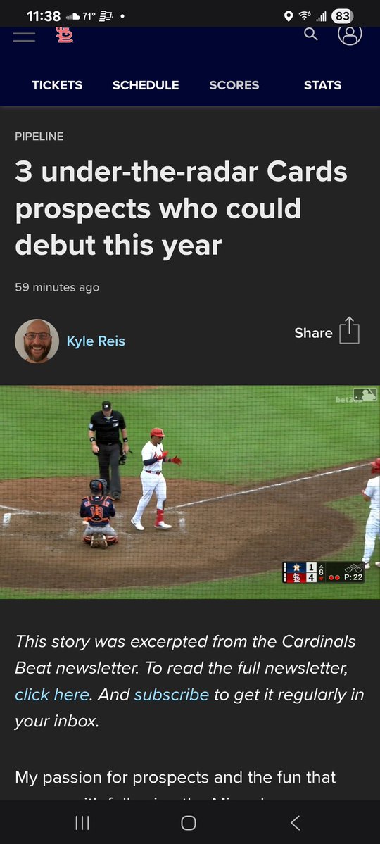 Look at this good looking stud

Congratulations on your new gig Kyle

Subscribe to <a href="/kyler416/">Kyle Reis, 58% Neanderthal</a> newsletter if you want an informative look into Cardinals prospects and other Cardinals insights