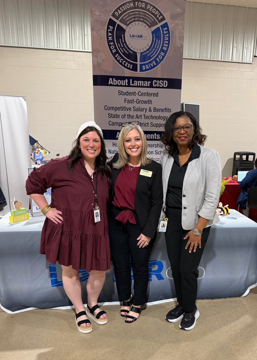 LamarCISDHR's tweet image. Whoop! 🙌🏾 @cehdtamu (Texas A&amp;amp;M) Teacher Job Fair finding top teachers with Principals Patterson and and alumni Principal Barrera representing @LamarCISD. Also we found Ms. Ricks just hired at Terrell Elementary! #teachers #EducationFirst @TAMU