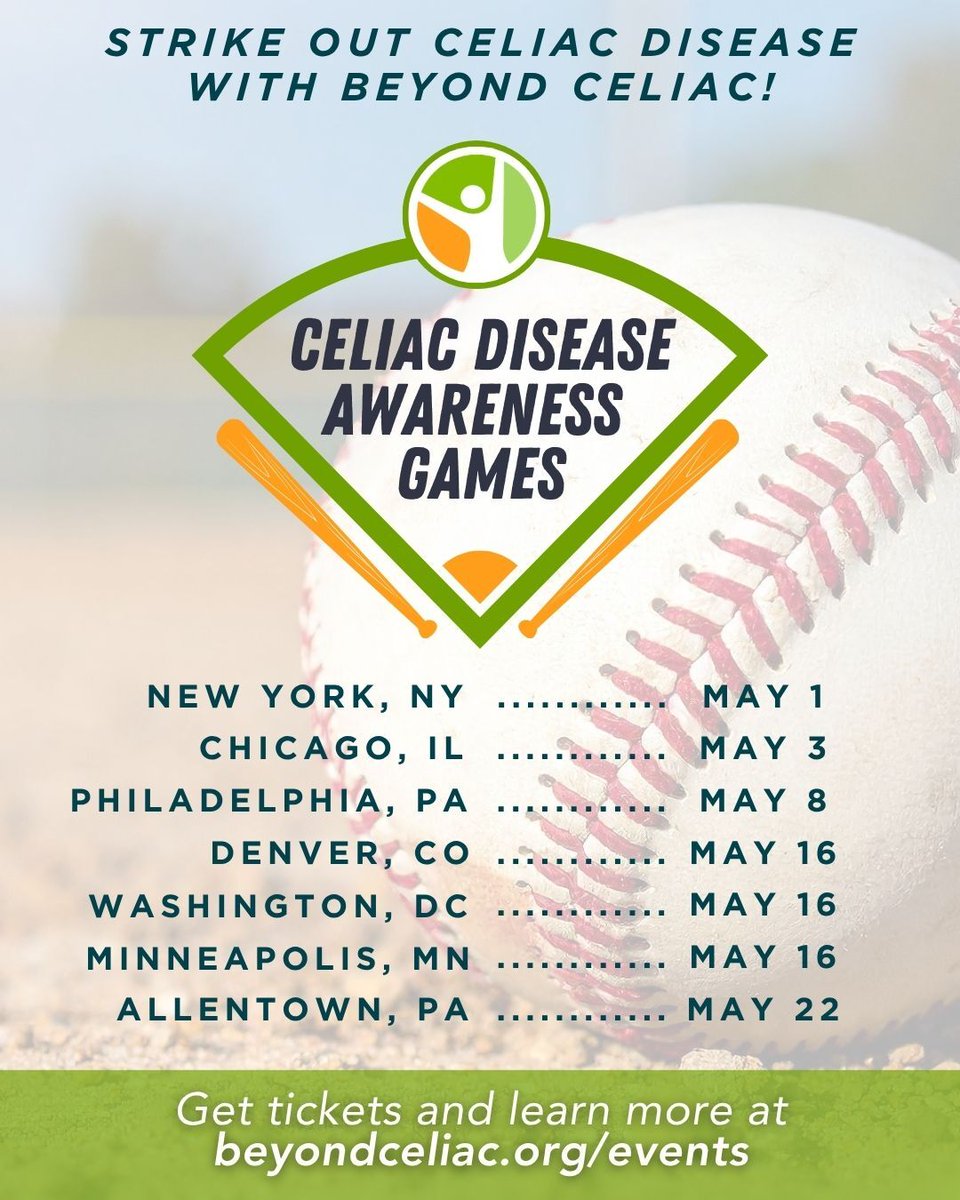 BeyondCeliac's tweet photo. Join us this May, aka Celiac Awareness Month, to STRIKE OUT celiac disease! ⚾ https://t.co/1UmqPi291I

#celiacdisease #celiacawareness #baseball #mlb #beyondceliacpartner #beyondceliac https://t.co/1VSYDdExLo