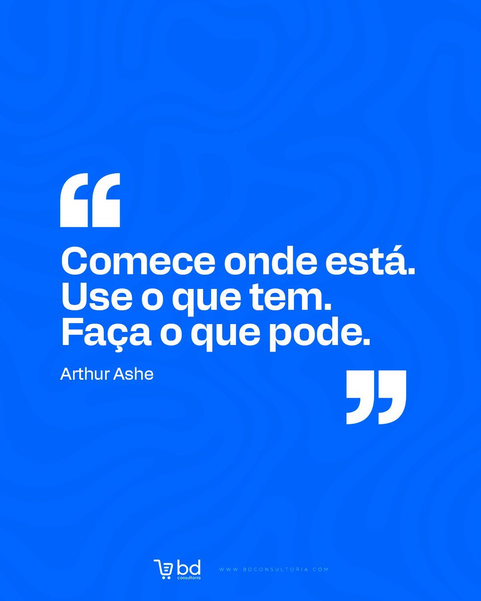 DaroltBruno's tweet image. 🚀 “Comece onde está. Use o que tem. Faça o que pode.”

-Arthur Ashe

#bdconsultoria #ecommercebrasil #vendasonline #lojavirtual #empreendedorismo #marketplace #ecommerce #vendasonline