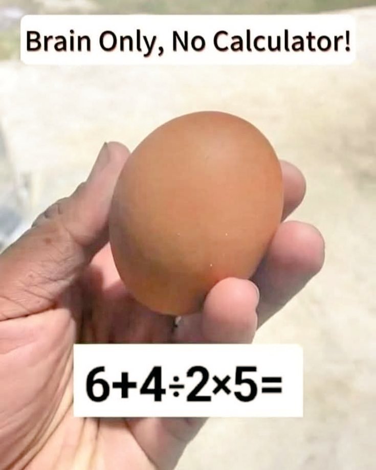 brain only, no calculator