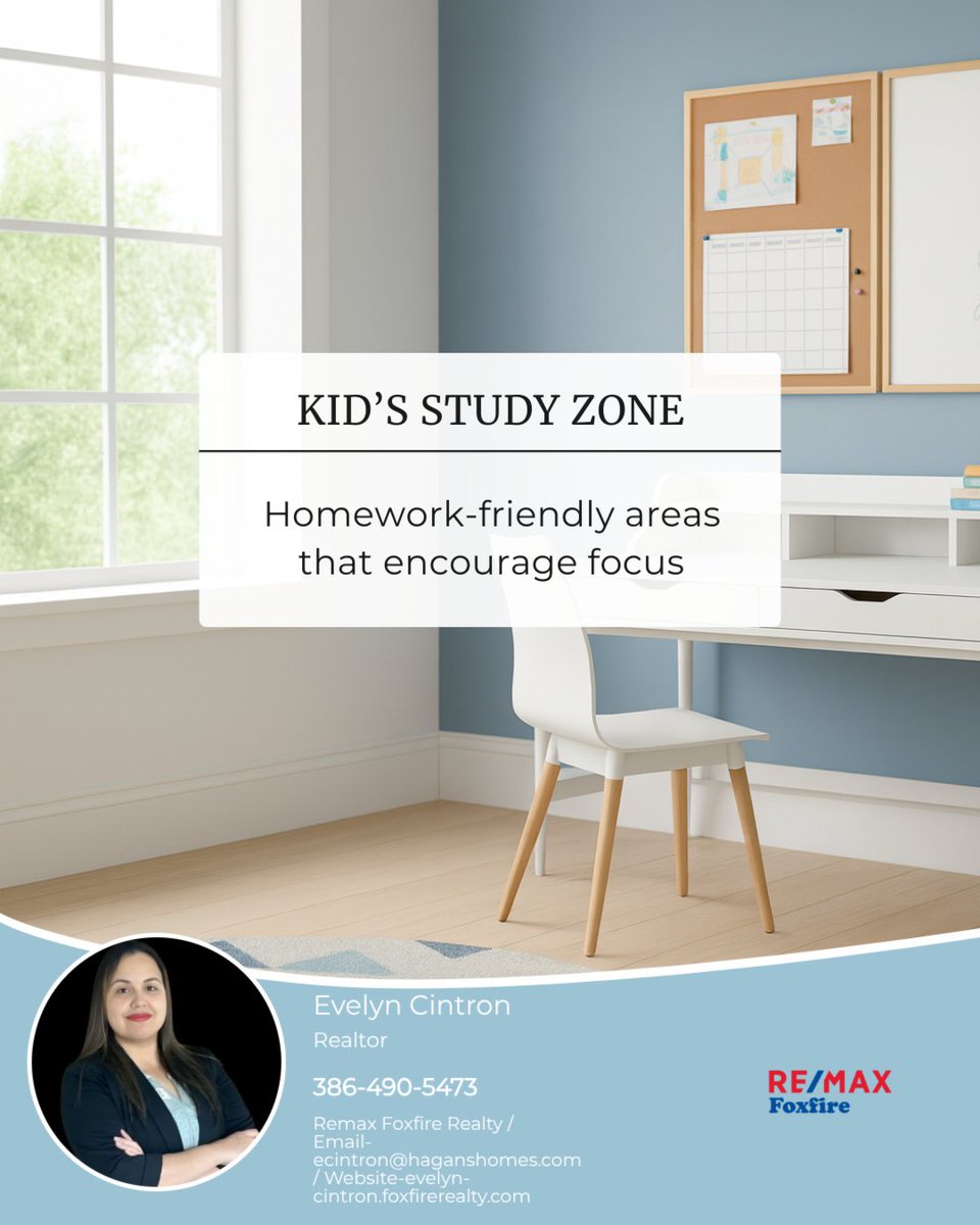 EvelynCintron12's tweet photo. Creating a homework-friendly area doesn’t have to be complicated! 

Here’s how to set it up at home:
💡 Good lighting
🗂️ Organized supplies
🪑 Comfortable seating
🧹 Minimal distractions
🖼️ Personal touches

#studyzone #homeworktips #familyliving #OcalaFlorida https://t.co/HE6ep7admq