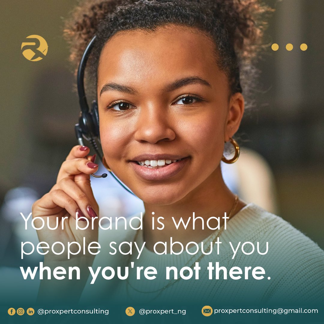 proxpert_ng's tweet photo. Branding goes beyond aesthetics. It is identity. Your very essence.
What do people say about you when you're not in the room? If people struggle to explain you, the brand needs work.
Book a consultation today!
-
#proxpert #branding #strategy #socialmediamanagement #writing https://t.co/r9j7Kw9qoT
