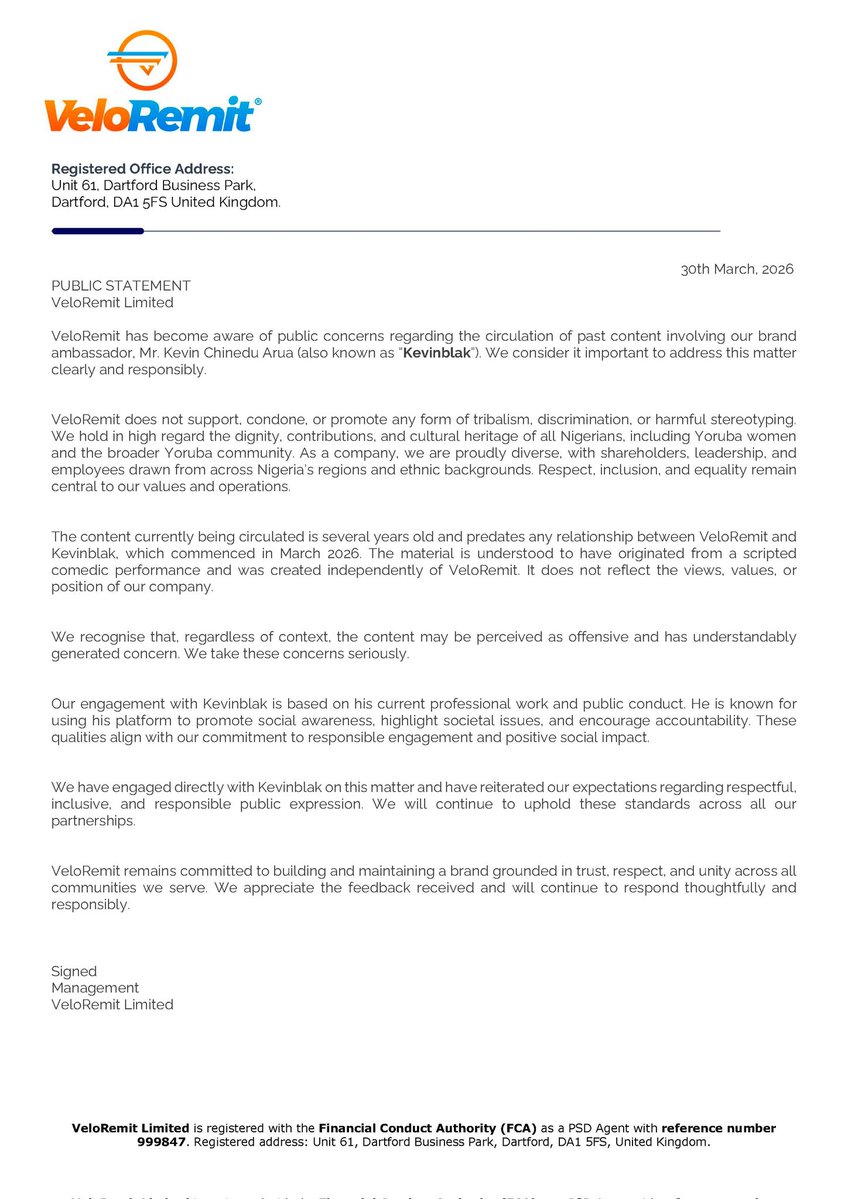 VeloRemit tweet media