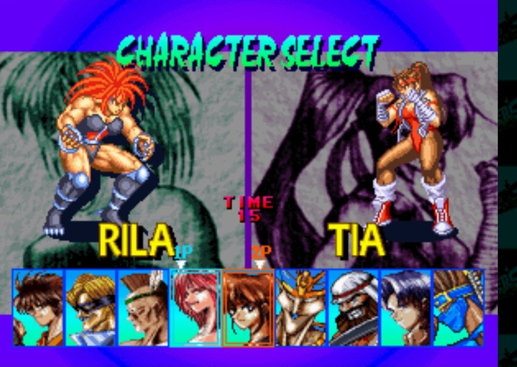 Matthew82666's tweet photo. Breakers Revenge. Dev by Visco Corp &amp; pub by SNK for the Neo Geo MVS arcade in 1998. This is a 1v1 fast paced fighting game that has dash cancels, chain, juggles and uses a breakers mechanic to escape combos. #breakersrevenge #snk #neogeo #fightinggames #sundaynightfights https://t.co/PS8yD0L1UX