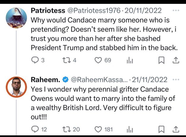 🅱️ CANDACE OWENS LAVENDER MARRIAGE: 🏳️‍🌈

Candace Owens husband George Farmer has been CREDIBLY accused of sexually assaulting former Brietbart editor and major conservative figure <a href="/RaheemKassam/">Raheem J. Kassam</a> 

Candace Owens and her homosexual lavender husband were engaged just 17 days after