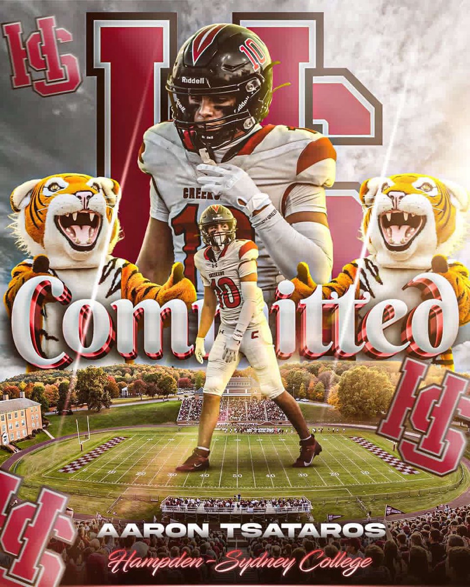 aaron_tsataros's tweet photo. I want to thank every staff member, every coach, and every family who has helped me along this process. Most importantly I want to thank God for all the success and failure. I am extremely blessed to announce my commitment to @HSC__FOOTBALL !! Roll Tigers 🐅 
@bhernyscoutguy @Creekside_fb @Coach_McIntyre @CHSFLRecruiting @ZachZullinger @Coach_Luvara