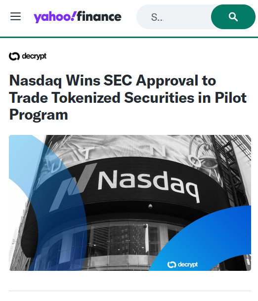 HazlanLegend's tweet photo. LOOK AT THIS!

June 25, 2017 - NASDAQ and NYIAX sign a Joint Intellectual Property Ownership Agreement tied to co-owned patent rights.
Jan. 27, 2026 - SEC publishes NASDAQ’s proposed rule change for token-form trading of certain securities.
Mar. 18, 2026 - SEC approves NASDAQ’s tokenized securities proposal.
Mar. 19, 2026 - DVLT announces definitive agreement to acquire NYIAX.

That is the chain I care about.

NASDAQ and NYIAX already had the IP foundation in place.
The SEC process got published in January 2026.
Approval landed on March 18.
$DVLT moved into NYIAX on March 19.

And this is the size of the lane:

$16T tokenization opportunity
NASDAQ around $32.27T
NYSE around $32.20T
Together around $64.47T

That is why I keep watching this.
DVLT is not sitting next to the trend.
It is moving into the infrastructure side of it.

$DAL $KLAR $GLRE $ABNB