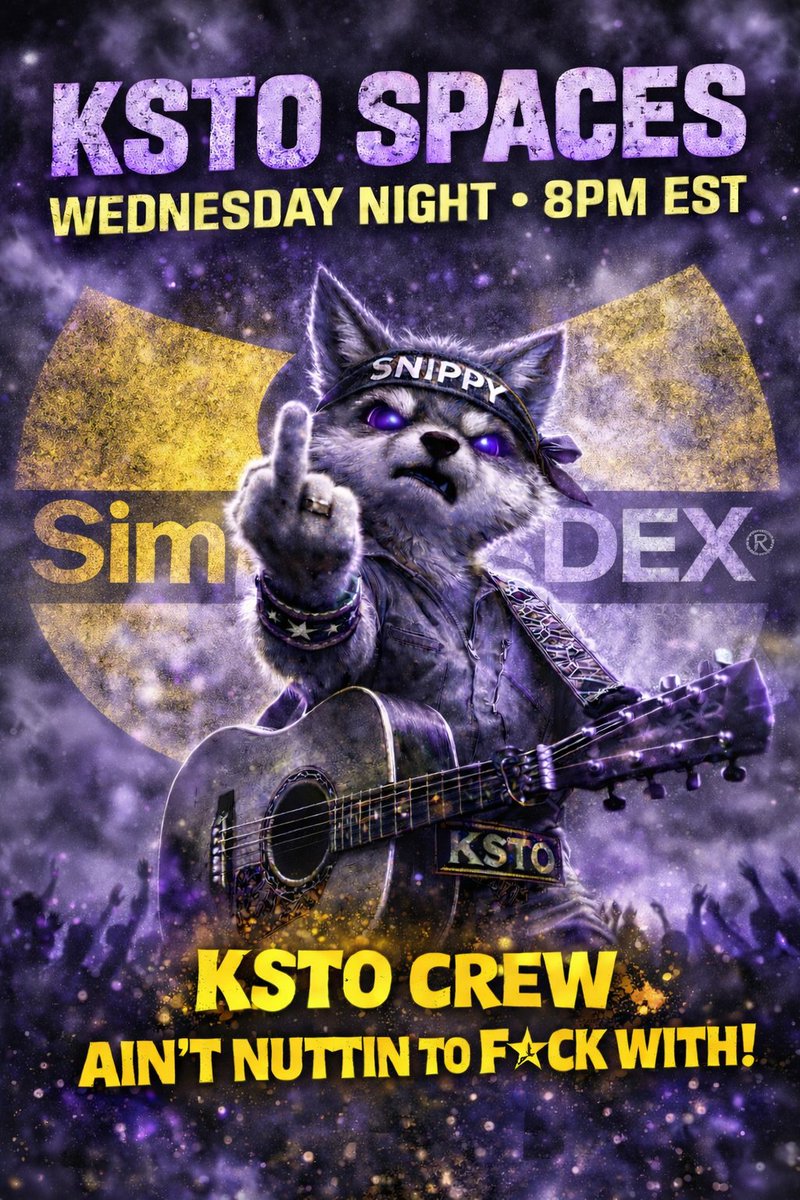 KSTO SPACES
WEDNESDAY 8PM EST.
Lot of sharks in the water. Everybody tryna take a bite. But this ain’t overnight. While they watching… WE are working. While they talking… WE are building. Day in. Day out. No shortcuts. Come hang with the CREW
that’s proving we’re the best in