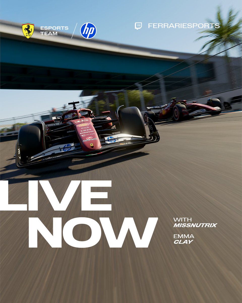 FerrariEsports's tweet image. We are now live with Emma and Miss Nutrix 🙌

Join the chat now! 👇
📺 twitch.tv/ferrariesports…

#FerrariEsports #F125