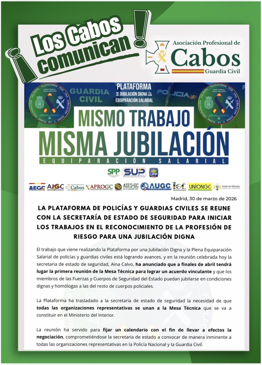 Asociación Profesional de Cabos G.C. tweet media