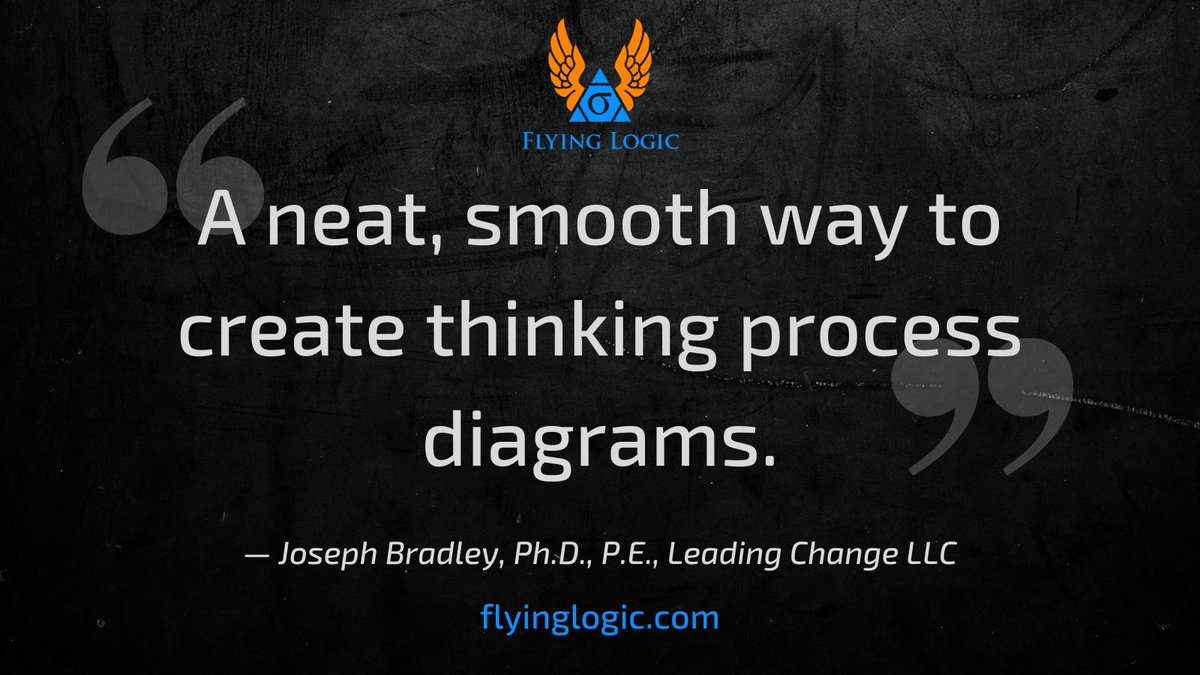 FlyingLogic's tweet photo. #toolsforthought #flyinglogic #testimonial #theoryofconstraints #toc #criticalthinking #productreview https://t.co/hoPUorxHso