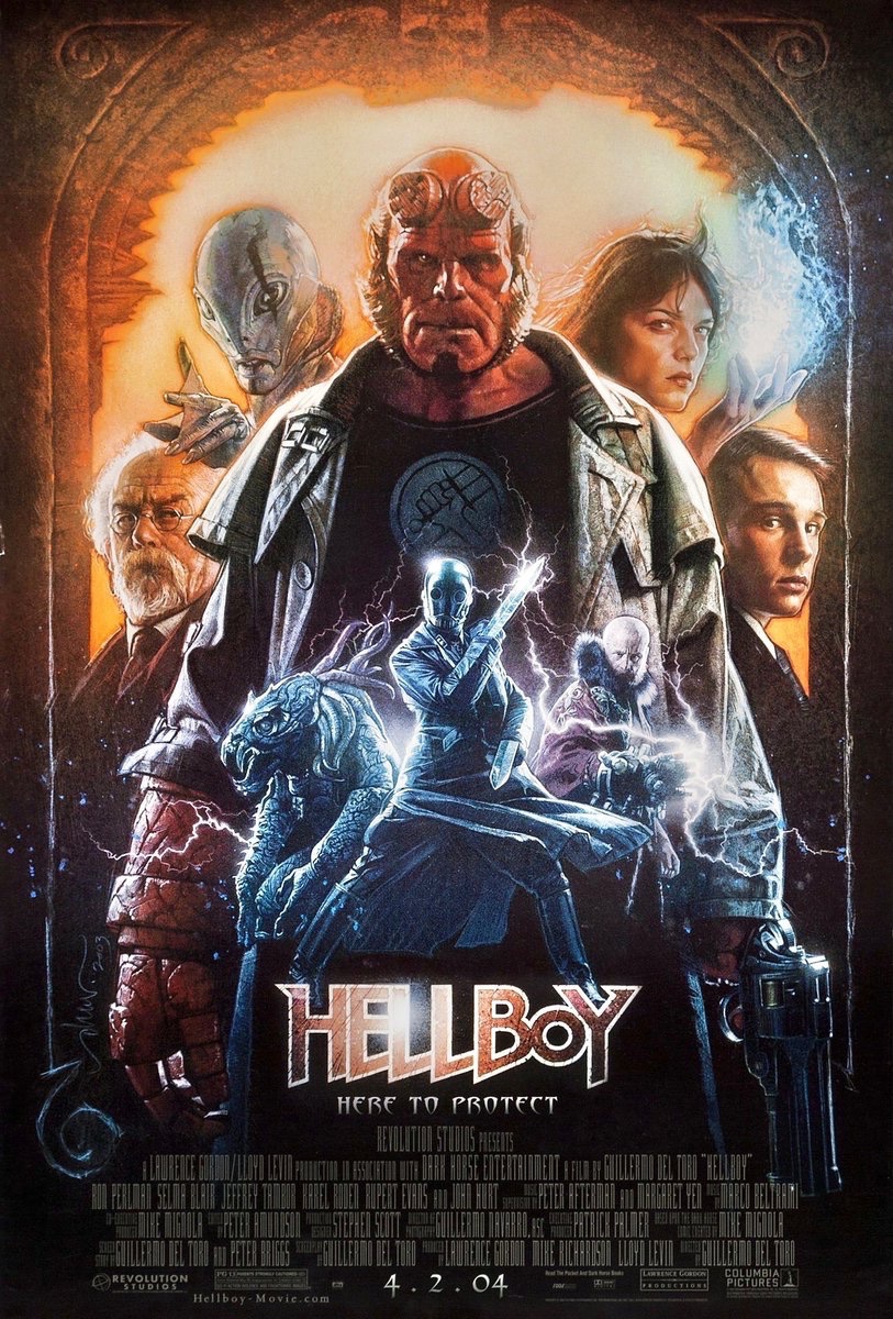 EugWSerra's tweet photo. On April 2, 2004, Hellboy was released! #Hellboy #GuillermodelToro #RonPerlman #SelmaBlair #DougJones #JohnHurt #RupertEvans #KarelRoden #LadislavBeran #BridgetHodson #BrianSteele https://t.co/lQ58n7wfig