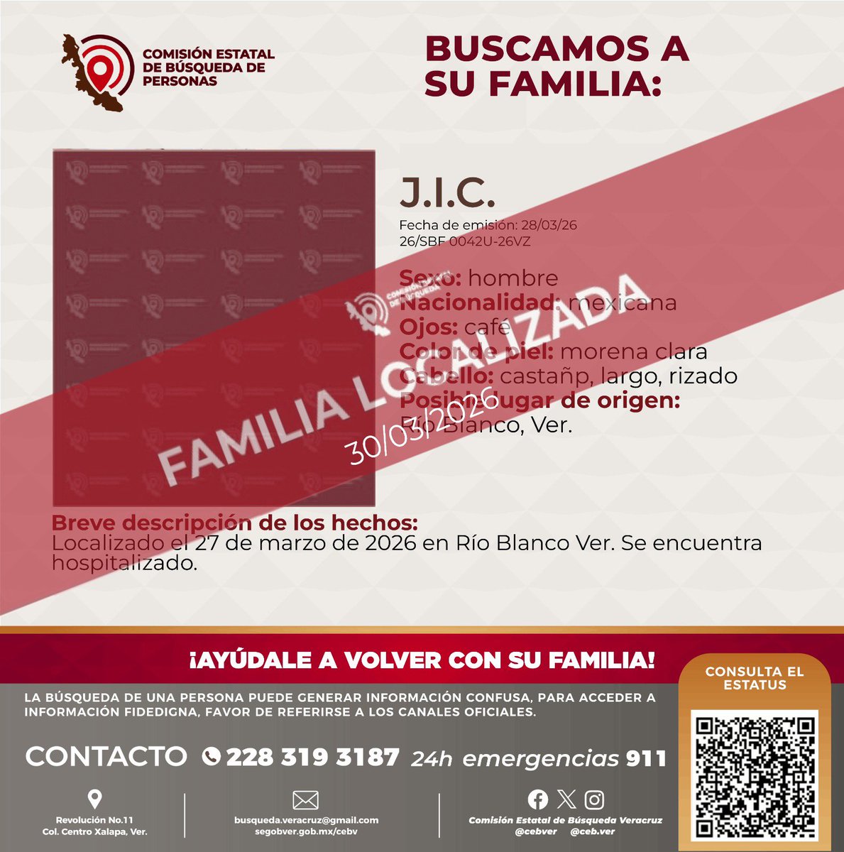 Comisión Estatal de Búsqueda Veracruz tweet media