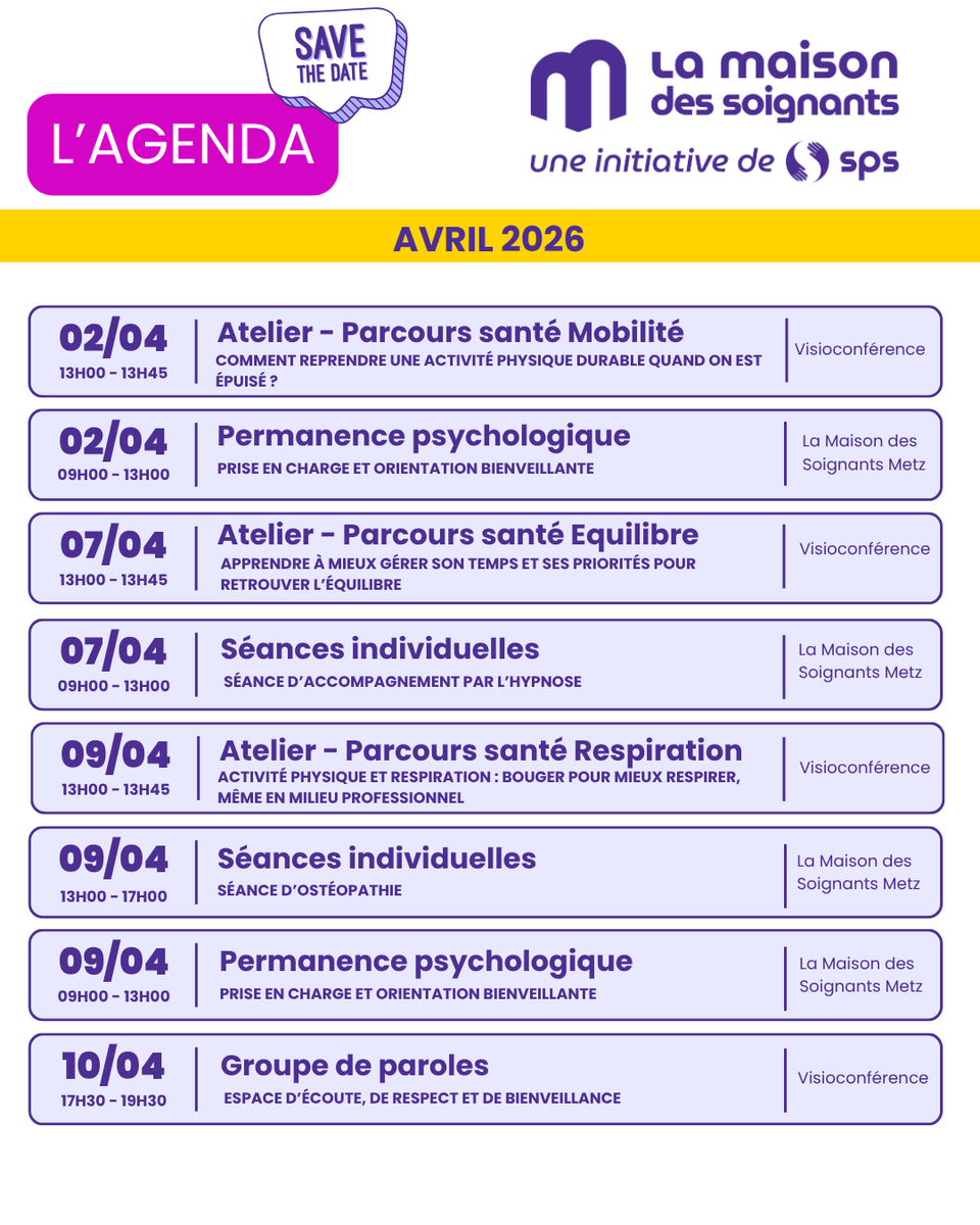 SPS, l'institut pour la santé des soignants tweet media