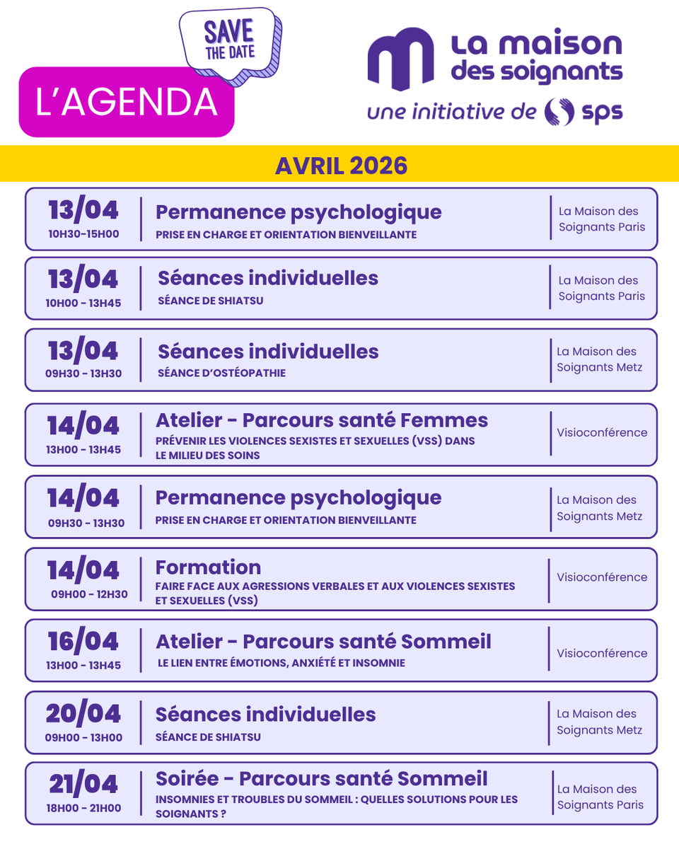 SPS, l'institut pour la santé des soignants tweet media