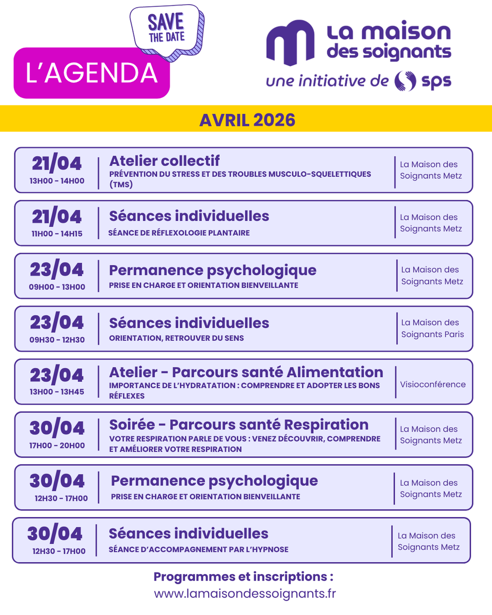 SPS, l'institut pour la santé des soignants tweet media