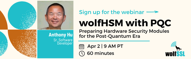 wolfSSL's tweet image. The post-quantum era is here. Is your HSM ready for it? 🔑 Join our free 60-min webinar on wolfHSM with PQC — April 2 at 9 AM PT. 

Register now: us02web.zoom.us/webinar/regist…
#PQC #OpenSource #Automotive