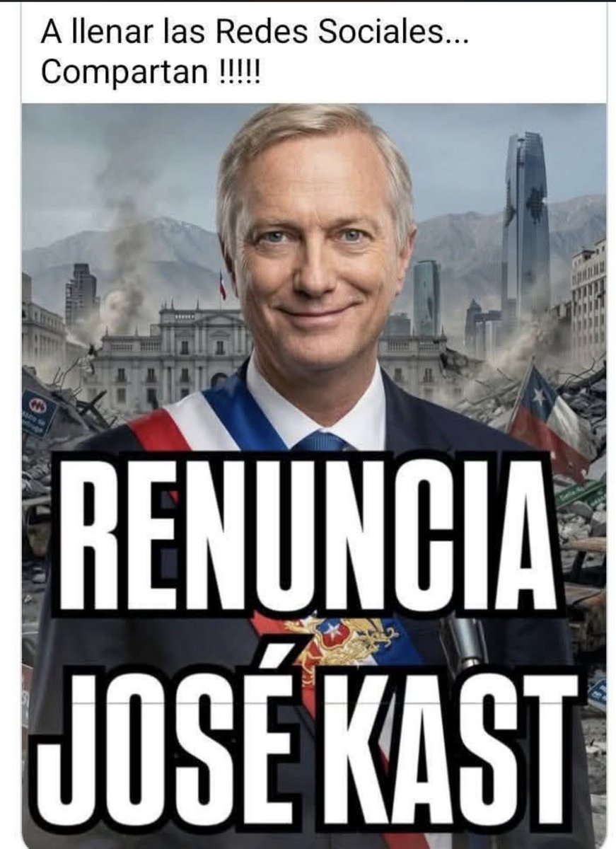 mariavalenciapo's tweet photo. @PresidenteKast Obviamente le quedó muy grande el poncho y eso nos perjudica a todos los chilenos, incluyendo a fachos pobres y desclasados q votaron por ti https://t.co/GnR3gElQ7A