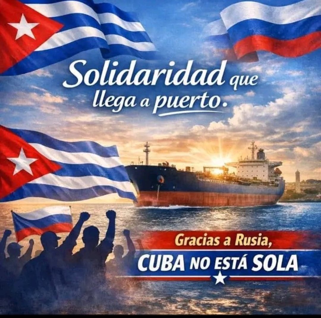 "En tiempos donde el imperio levanta muros de sufrimiento, la SOLIDARIDAD se convierte en canto colectivo de Resistencia"‼️

#CubaNoEstáSola🤝
#DefendiendoCuba🇨🇺💪❤️