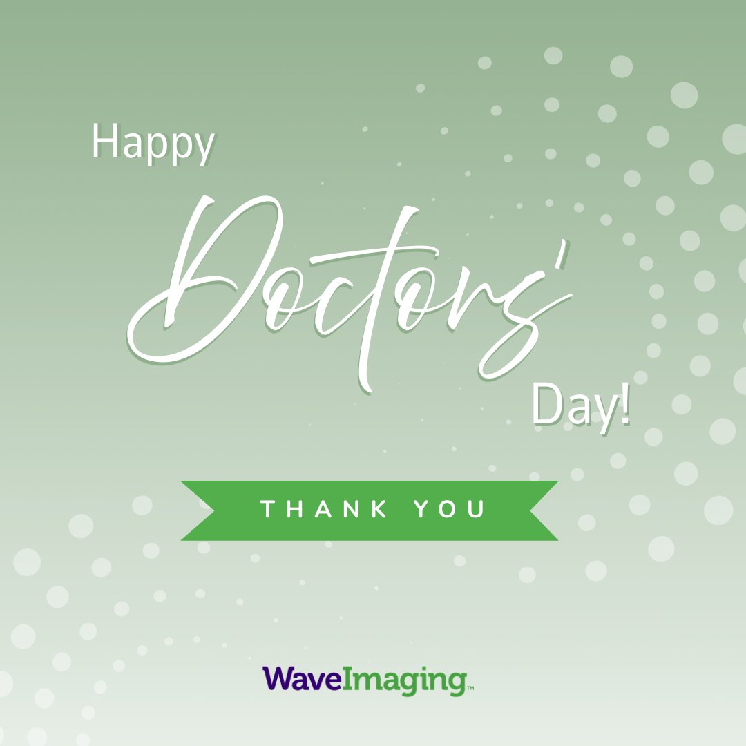 WaveImaging's tweet photo. Today, we celebrate the physicians who make a difference every day.

Thank you for your unwavering dedication to patient care, your commitment to early detection, and the impact you make with every diagnosis. Because of you, lives are changed- and saved.

https://t.co/u72hzWN8HE https://t.co/YR32bQOyJS