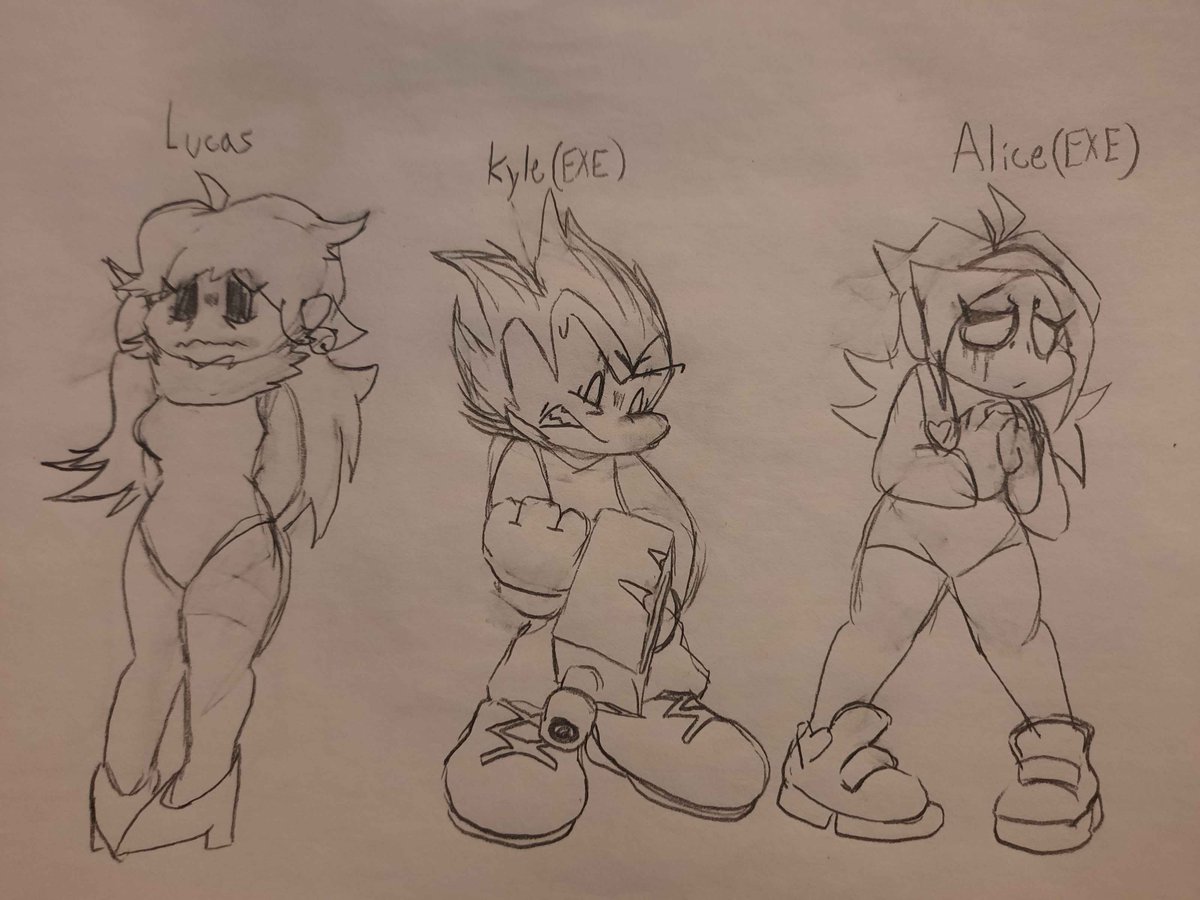herobane64's tweet photo. don't have my digital art stuff unpacked yet so i had to do it traditional but i wanted to make a take on EXE and his victims based on this concept

#sonicexeau #fnf #fridaynightfunkin #funkin2021 #theycalledmesonic https://t.co/8uMteHuQDo