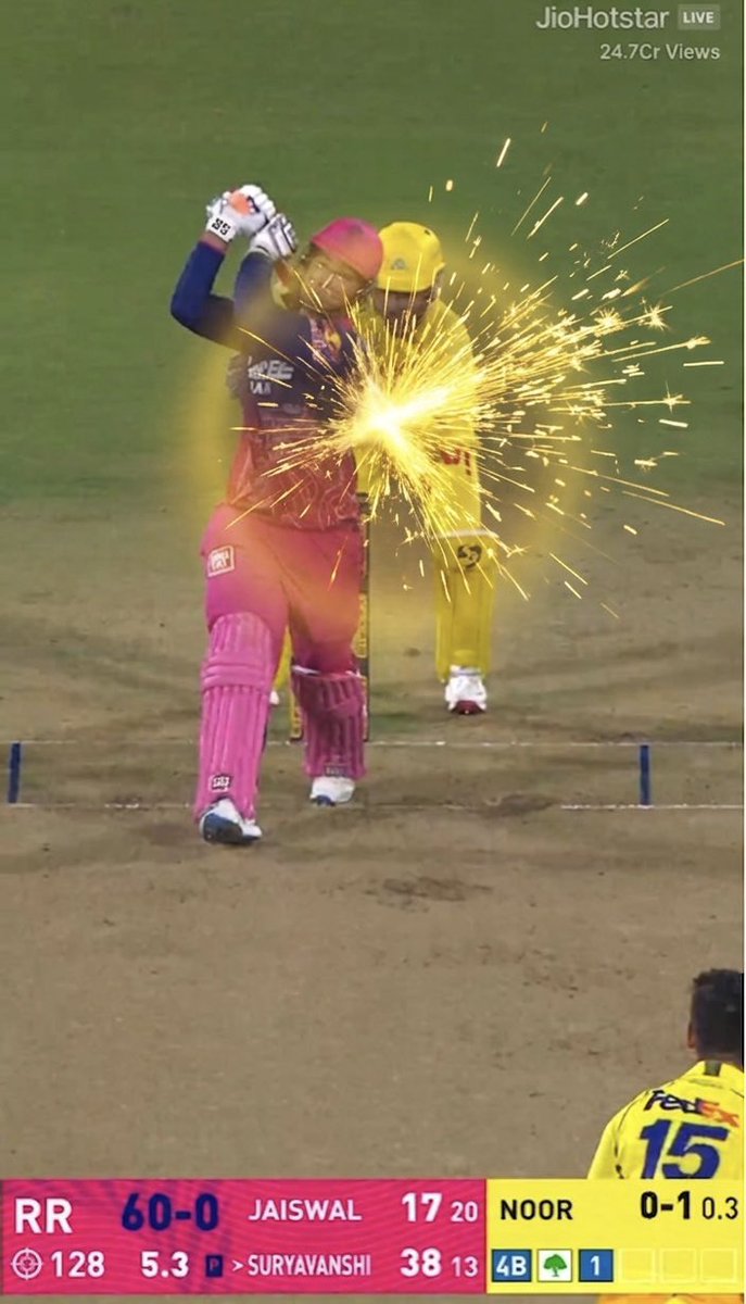 PavanTeja04's tweet photo. @waareegroup @rajasthanroyals #WaareePowerMoments A power striking from the young Vaibhav Sooryavanshi https://t.co/ibOL9rDtmK